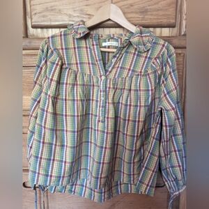 Doen Billie Top Rainbow Plaid XS